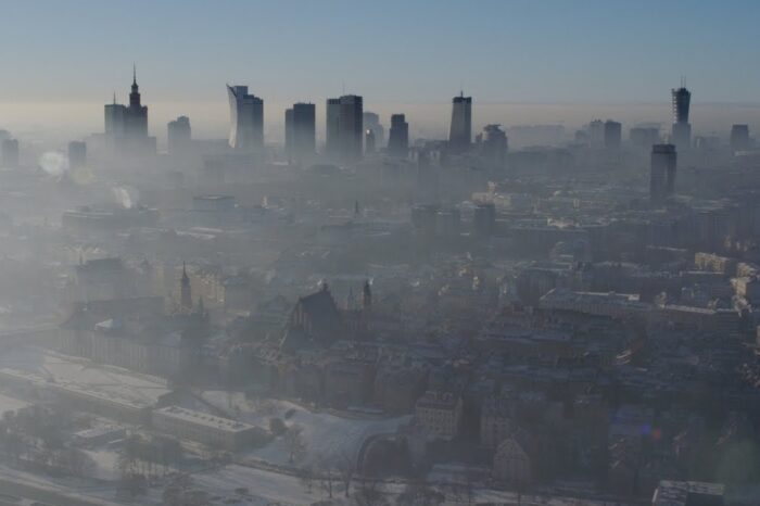 Warszawa smog okna